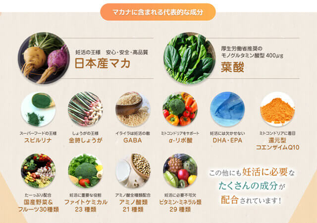 マカナ 成分